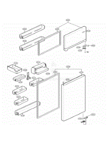 Door Parts parts for Lg Refrigerator 69913 from AppliancePartsPros.com