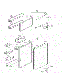 Door Parts parts for Lg Refrigerator 69974 from AppliancePartsPros.com
