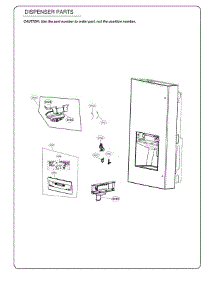 Dispenser Parts parts for Lg Refrigerator 70355 from AppliancePartsPros.com