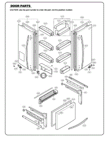 Door Parts parts for Lg Refrigerator 71013 from AppliancePartsPros.com