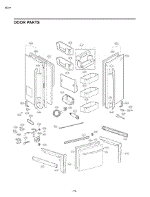 Door Parts parts for Lg Refrigerator 71039 from AppliancePartsPros.com