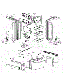 Door Parts parts for Lg Refrigerator 71054 from AppliancePartsPros.com