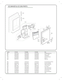 Freezer Parts parts for Lg Refrigerator 71073 from AppliancePartsPros.com