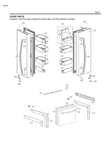 Door Parts parts for Lg Refrigerator 71313 from AppliancePartsPros.com
