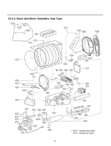 Section 3 parts for Lg Dryer 71433 from AppliancePartsPros.com
