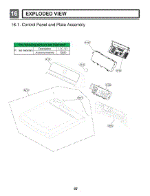 Control Panel And Plate Assembly parts for Lg Dryer 71553 from AppliancePartsPros.com