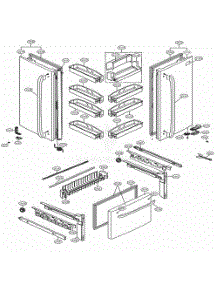 Door Parts parts for Lg Refrigerator 71606 from AppliancePartsPros.com