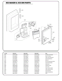 Freezer Parts parts for Lg Refrigerator 72063 from AppliancePartsPros.com