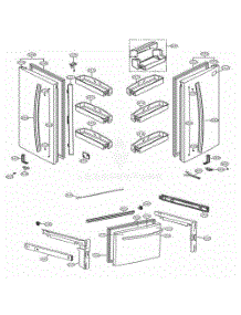 Door Parts parts for Lg Refrigerator 72302 from AppliancePartsPros.com