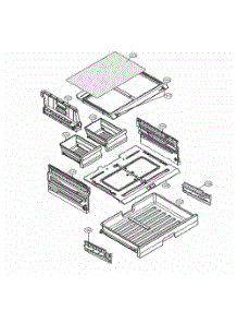 Refrigerator Parts - Pantry parts for Lg Refrigerator 72303 from AppliancePartsPros.com