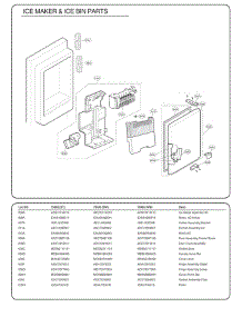 Freezer Parts parts for Lg Refrigerator 72482 from AppliancePartsPros.com