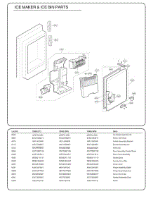 Freezer Parts parts for Lg Refrigerator 72489 from AppliancePartsPros.com