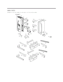 Door Parts parts for Lg Refrigerator 72595 from AppliancePartsPros.com