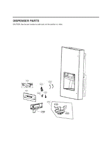 Dispenser Parts parts for Lg Refrigerator 72597 from AppliancePartsPros.com