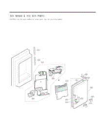 Ice Maker & Ice Bin Parts parts for Lg Refrigerator 72597 from AppliancePartsPros.com