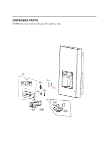 Dispenser Parts parts for Lg Refrigerator 73102 from AppliancePartsPros.com