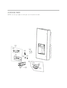 Dispenser Parts parts for Lg Refrigerator 73105 from AppliancePartsPros.com
