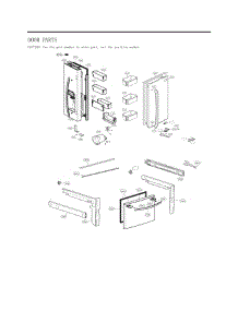 Door Parts parts for Lg Refrigerator 73107 from AppliancePartsPros.com