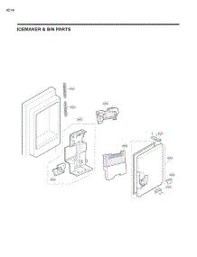 Ice Maker & Bin Parts parts for Lg Refrigerator 73139 from AppliancePartsPros.com