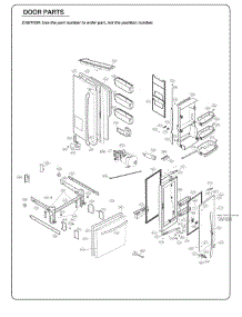 Door Parts parts for Lg Refrigerator 73163 from AppliancePartsPros.com