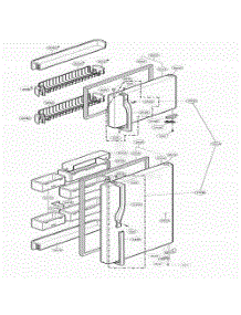 Door Parts parts for Lg Refrigerator 73962 from AppliancePartsPros.com