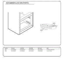 Ice Maker & Ice Bin Parts parts for Lg Refrigerator 74013 from AppliancePartsPros.com