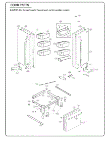 Door Parts parts for Lg Refrigerator 74019 from AppliancePartsPros.com