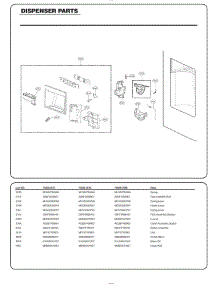 Dispenser Parts parts for Lg Refrigerator 74039 from AppliancePartsPros.com