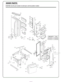 Door Parts parts for Lg Refrigerator 74039 from AppliancePartsPros.com