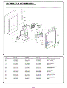 Ice Maker & Ice Bin Parts parts for Lg Refrigerator 74039 from AppliancePartsPros.com