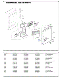 Section 5 parts for Lg Refrigerator 74042 from AppliancePartsPros.com