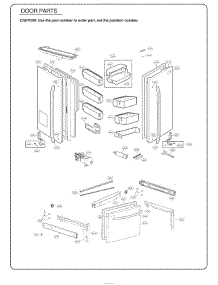 Door Parts parts for Lg Refrigerator 74049 from AppliancePartsPros.com