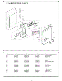 Ice Maker & Ice Bin Parts parts for Lg Refrigerator 74049 from AppliancePartsPros.com