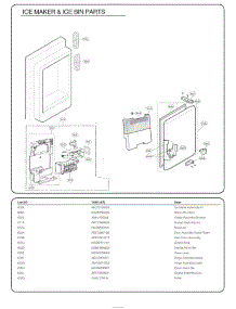 Ice Maker & Ice Bin Parts parts for Lg Refrigerator 74053 from AppliancePartsPros.com