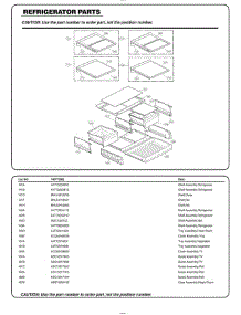 Section 4 parts for Lg Refrigerator 74073 from AppliancePartsPros.com
