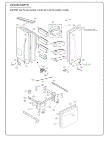 Door Parts parts for Lg Refrigerator 74113 from AppliancePartsPros.com