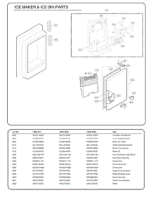 Ice Maker & Ice Bin Parts parts for Lg Refrigerator 74113 from AppliancePartsPros.com