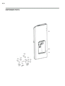 Dispenser Parts parts for Lg Refrigerator 74145 from AppliancePartsPros.com