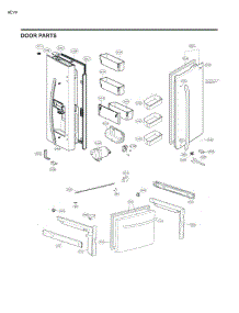 Door Parts parts for Lg Refrigerator 74145 from AppliancePartsPros.com