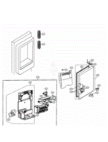 Ice Maker And Ice Bin Parts parts for Lg Refrigerator 74302 from AppliancePartsPros.com