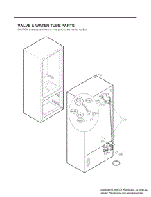 Valve & Water Tube Parts parts for Lg Refrigerator 74305 from AppliancePartsPros.com