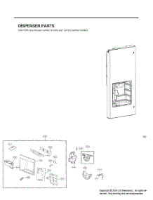 Section 5 parts for Lg Refrigerator 74309 from AppliancePartsPros.com