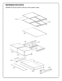 Section 3 parts for Lg Refrigerator 74407 from AppliancePartsPros.com