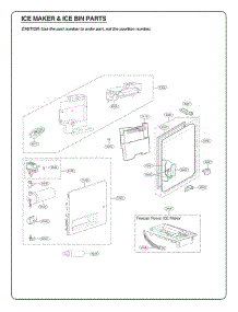 Section 7 parts for Lg Refrigerator 74407 from AppliancePartsPros.com