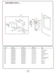 Dispenser Parts parts for Lg Refrigerator 75043 from AppliancePartsPros.com