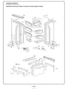 Door Parts parts for Lg Refrigerator 75043 from AppliancePartsPros.com