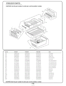 Freezer Parts parts for Lg Refrigerator 75043 from AppliancePartsPros.com