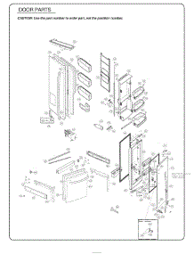 Door Parts parts for Lg Refrigerator 75053 from AppliancePartsPros.com