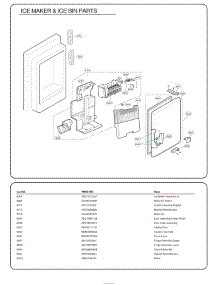 Ice Maker & Ice Bin Parts parts for Lg Refrigerator 75053 from AppliancePartsPros.com