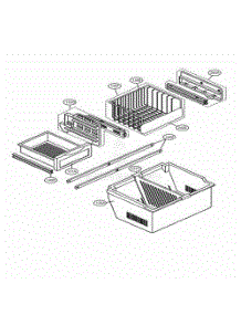 Freezer Drawer Parts parts for Lg Refrigerator 75093 from AppliancePartsPros.com